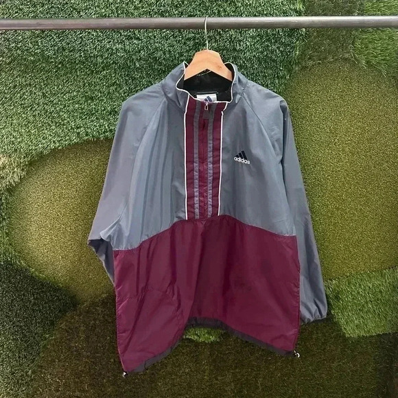 Vintage Adidas 1/2  Zip Light Jacket Medium - Picture 1 of 6